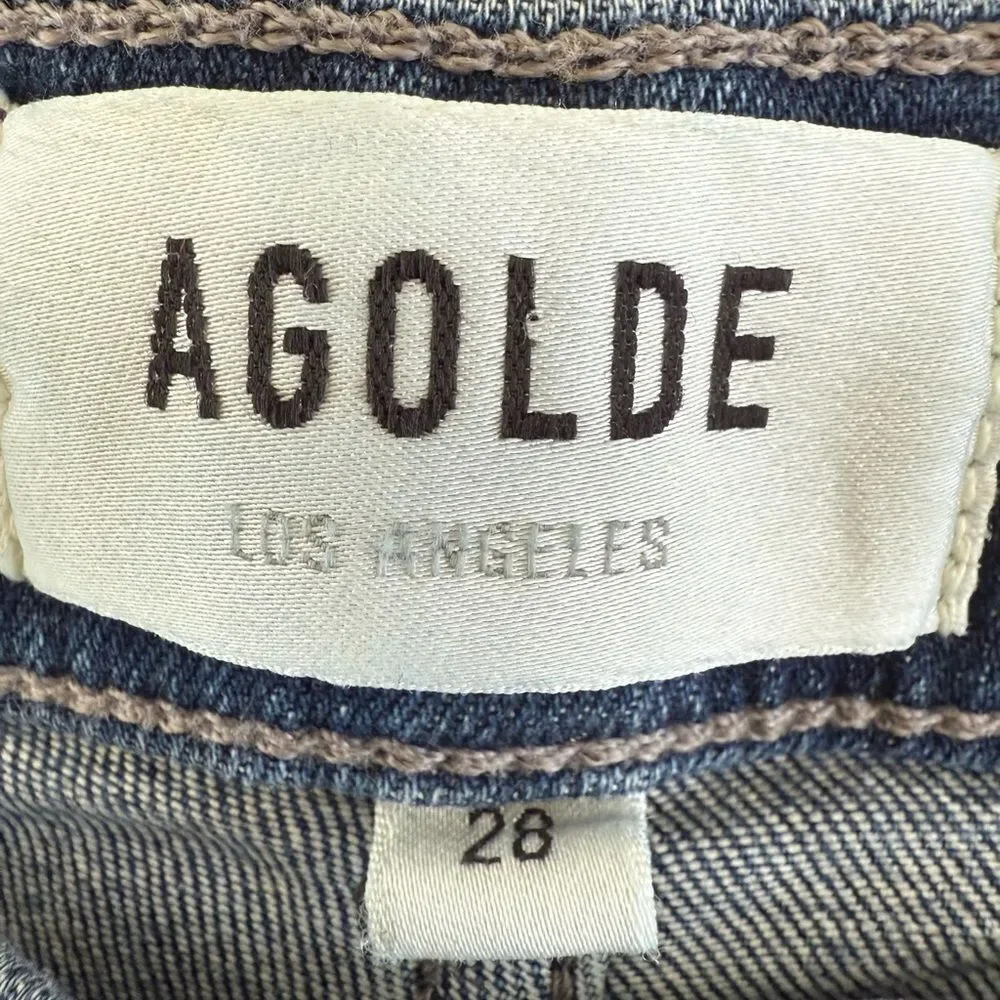 AGOLDE Straight Leg Raw Hem jeans